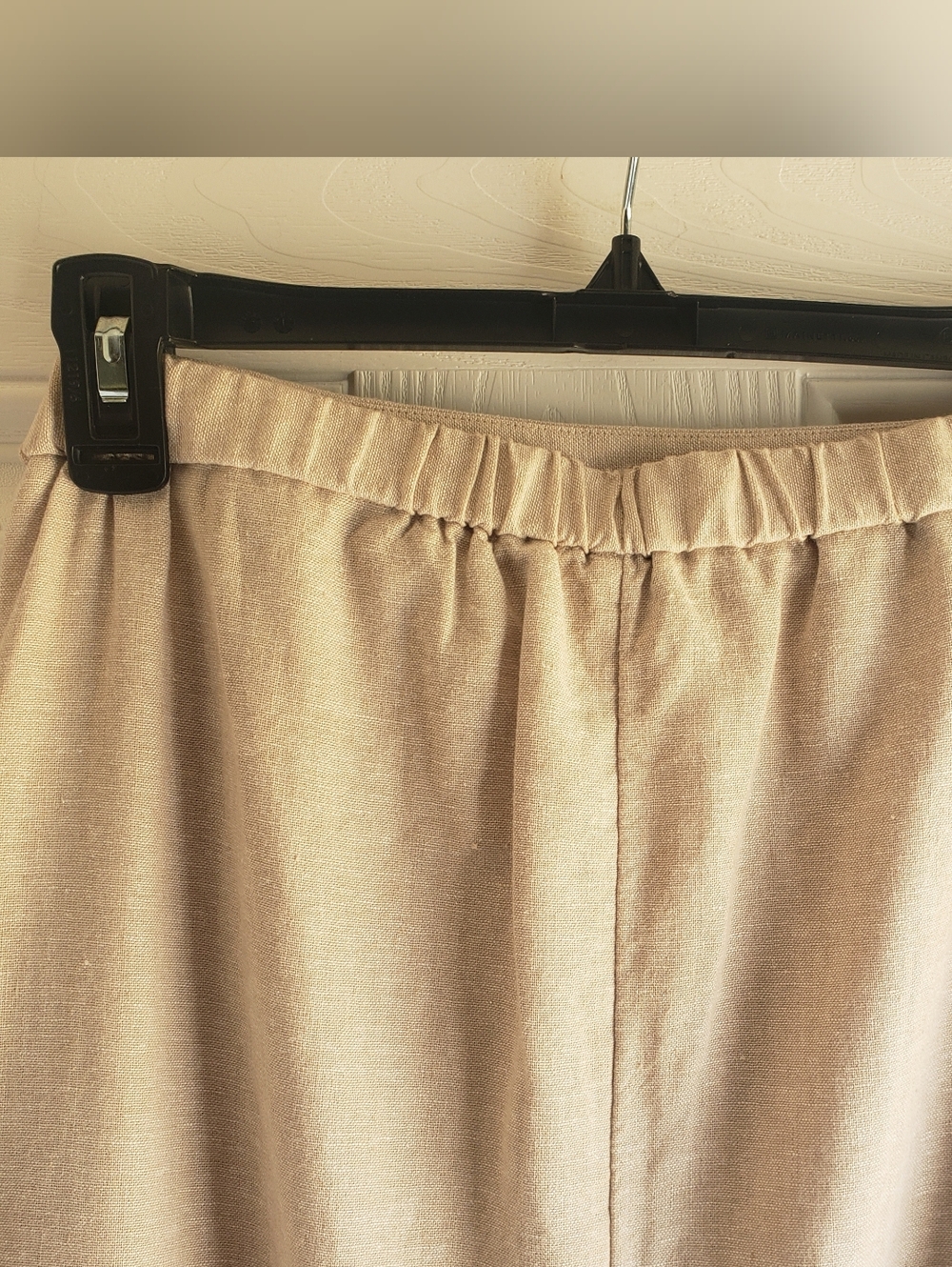Old Navy Womens XXLarge Linen Blend Midi Skirt Tan Neutral Side Slit - Picture 3 of 9